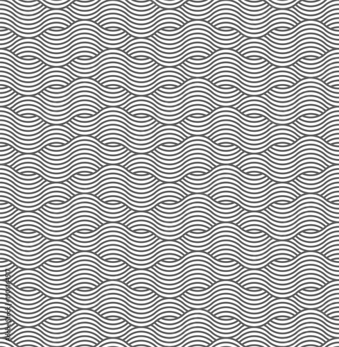 Curved wave lines pattern on white background