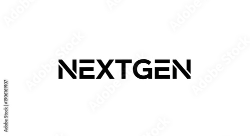 Modern nextgen logo on clean background for tech branding