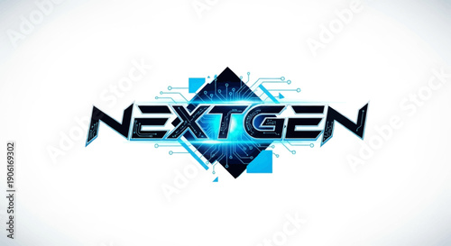 Next generation technology concept with futuristic NEXTGEN logo
