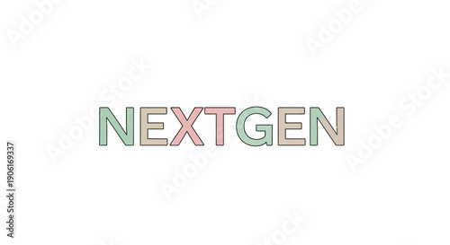 Vibrant NextGen logo with pastel colors on white background