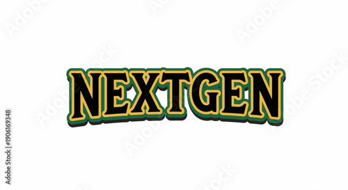 Modern NextGen text logo design with bold typography and vibrant colors