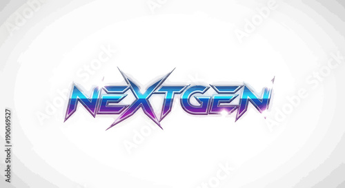 Next generation concept with futuristic NextGen logo