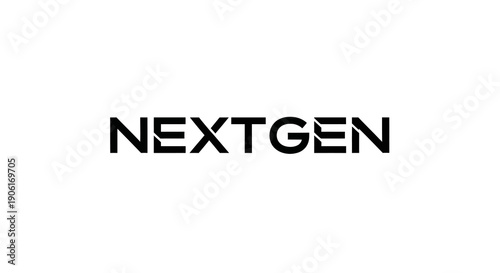 Modern nextgen logo with sleek design and futuristic feel