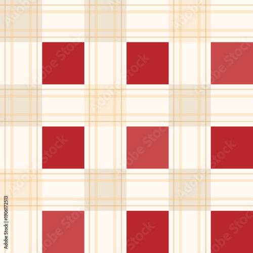 Modern Geometric Red Plaid Seamless Surface Pattern Textile Design. A stylish and modern seamless pattern featuring a plaid design.