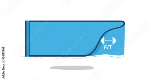 Blue Fitness Tracker with Earphones.