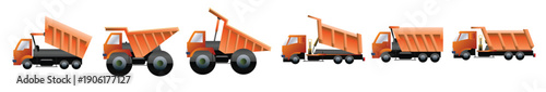 dump trucks vector pack