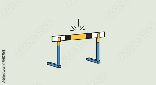 Hurdle Obstacle Barrier in Motion.