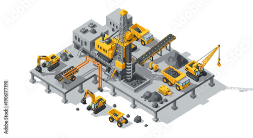 Industrial Facility with Heavy Machinery Equipment.