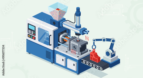 Industrial Robot Arm Manufacturing Machine Equipment.