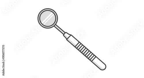 Magnifying Glass Illustration Simple Design.