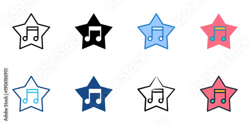 Special effects icons set multiple style collection. Editable stroke 
