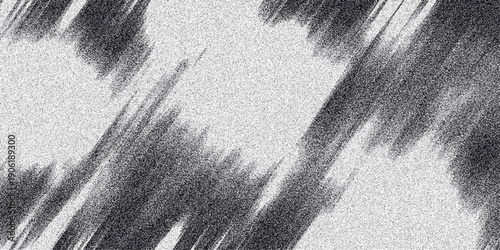 Dynamic abstract monochrome background with diagonal dark gray brush strokes and fine grain texture, offering a sense of motion and artistic expression for digital art and design projects