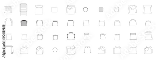 furniture icon interior plan view top set vector 