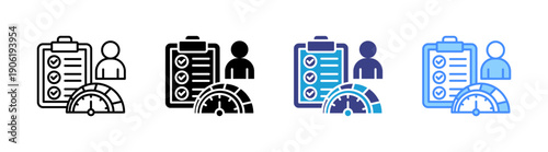 Performance Appraisal  icon set multiple style collection