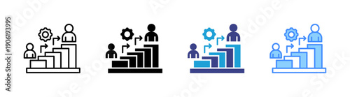 Succession Planning icon set multiple style collection