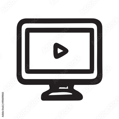 computer monitor vector illustration