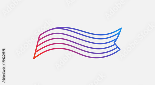 Abstract waving banner gradient design vector illustration simple graphic element for modern