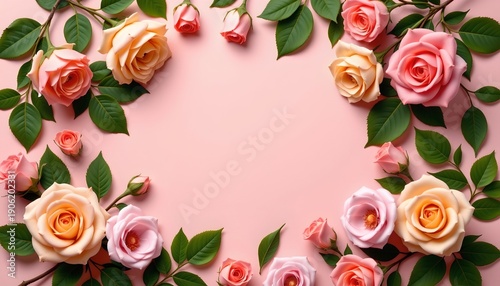Vibrant Floral Arrangement Pastel Background