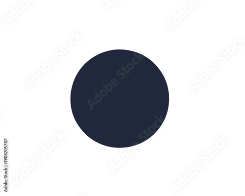 흰색 배경 위에 배치된 진한 남색의 원형 기하학적 도형으로 미니멀리즘 디자인과 깔끔한 레이아웃을 강조하며 웹 디자인이나 프레젠테이션 등 다양한 그래픽 작업에 활용하기 좋은 투명한 배경용 아이콘 이미지입니다.