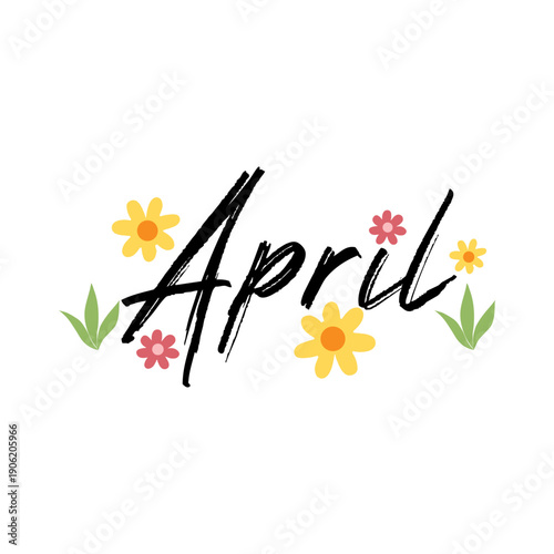 april vector illustration background. it is suitable for card, banner, or poster