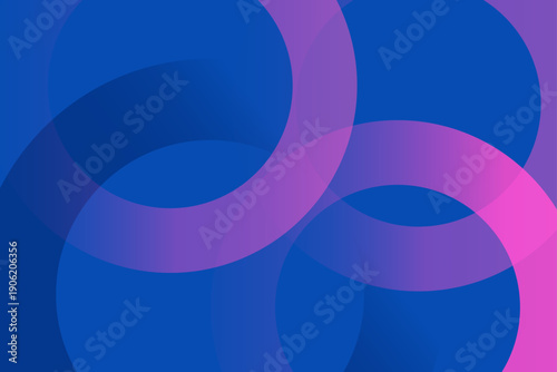 Fotografía geometric round shape on blue background