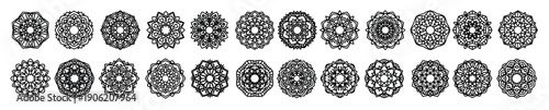  lotus vector mandala vector template set for cutting and