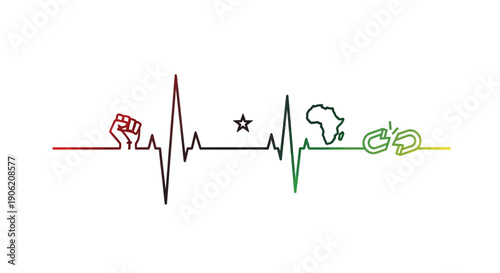 African heartbeat of liberation and identity a vibrant symbol of heritage and unity