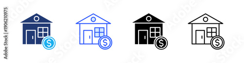 Asset Multiple Style Icon Set Vector 