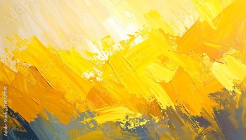 Bright Yellow Brush Stroke Background