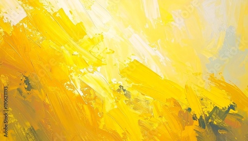 Bright Yellow Brush Stroke Background