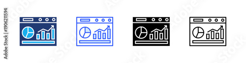 Dashboard Multiple Style Icon Set Vector 