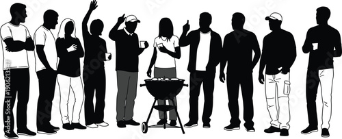 Collection of Male and Female Running Silhouettes in Side View, Vector Set of Joggers and Athletes in Motion, Fitness, Exercise, and Marathon Training Concept