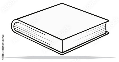 Blank Book Clipart: Closed, Isometric, Education, Learning, Textbook, Literature, Knowledge, Library