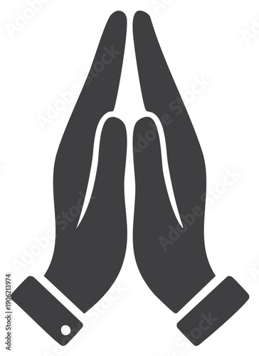 Praying hands gesture symbolizing hope, spirituality, meditation, and gratitude