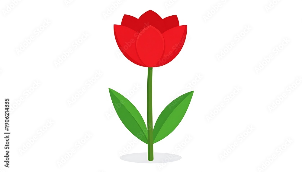 Obraz premium Red tulip illustration