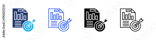 Accurate Multiple Style Icon Set Vector 