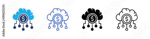 Business Intelligence Multiple Style Icon Set Vector 