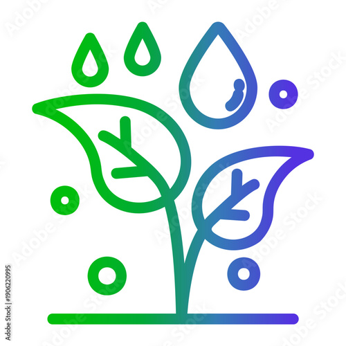 water and plant icon