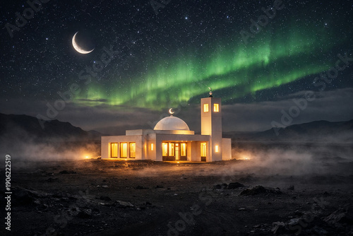mosque at night