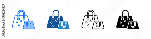 Shopping Bag Multiple Style Icon Set 