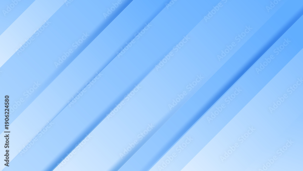 Obraz premium Clean and minimalist blue background with sharp diagonal stripe patterns and subtle shadow depth for a modern look