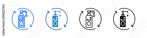 Refill Multiple Style Icon Set 