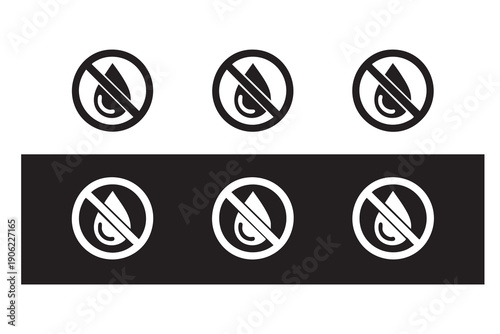 No splash warning vector collection isolated on background