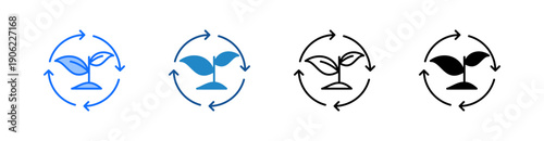 Sustainable Multiple Style Icon Set 