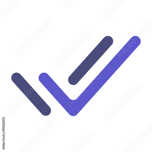 Vector of Double Check Mark Icon for Ui_ Filled Blue Icon
