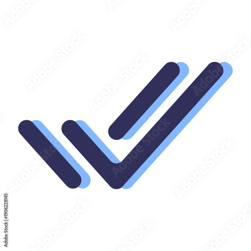 Vector of Double Check Mark Icon for Ui_ Filled Line Icon