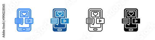 Social Media Multiple Style Icon Set 