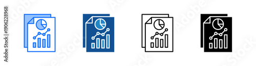 Reporting Multiple Style Icon Set 