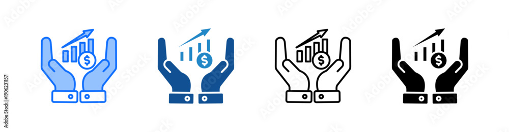 Obraz premium Benefit Multiple Style Icon Set 