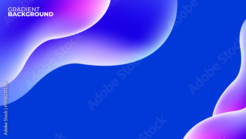 Deep Blue and Purple Fluid Gradient Background with Vibrant Liquid Shapes
